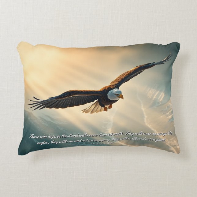 Auf Flügeln wie Adler aufsteigen | Dekokissen (Vorderseite)