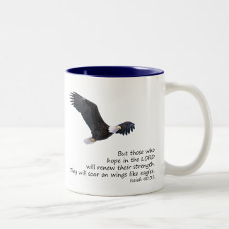 Auf Flügeln wie Adler-Tasse Zweifarbige Tasse