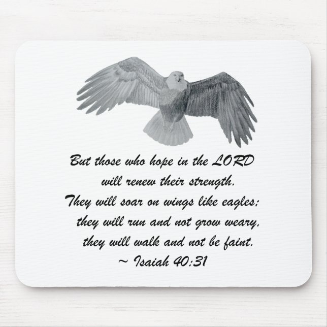 Auf Flügeln wie Eagles - ist 40:31 Mousepad (Vorne)