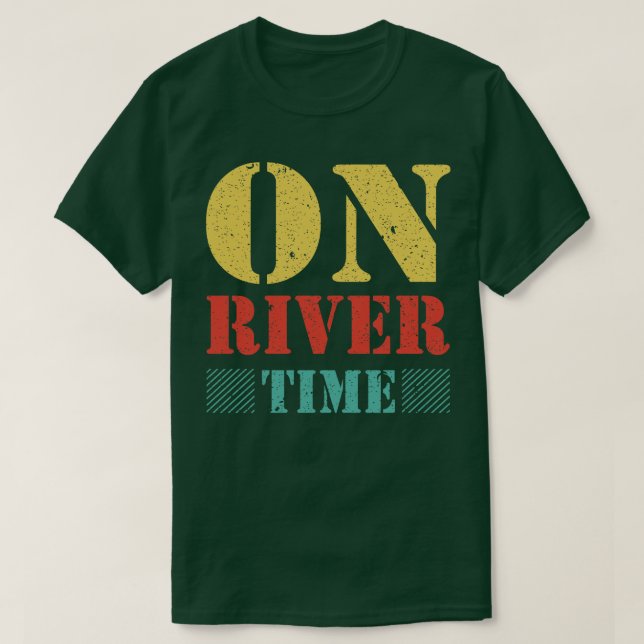 Auf Fluss Time Vintag T-Shirt (Design vorne)