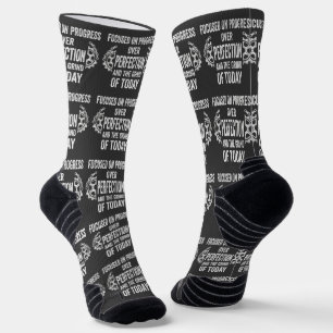 Auf Fortschritt konzentriertes Fitness-Motivations Socken