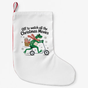 Auf geht's, um Weihnachtsfilme zu schauen Frosch W Kleiner Weihnachtsstrumpf