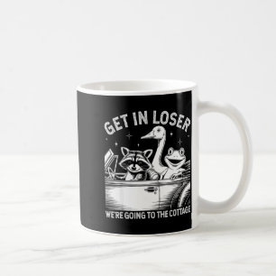 Auf geht's zur Hütte Waschbär Gans Frosch Kaffeetasse