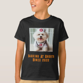 Auf Ghosts Halloween-Hund bellen Personalisiert T-Shirt