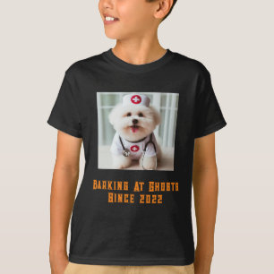 Auf Ghosts Halloween-Hund bellen Personalisiert T-Shirt