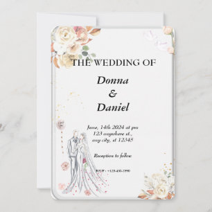 Auf Glas gedruckte Einladungskarte