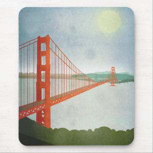 Auf Golden gate bridge Mousepad