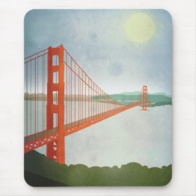 Auf Golden gate bridge Mousepad (Vorne)