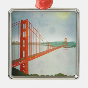 Auf Golden gate bridge Ornament Aus Metall