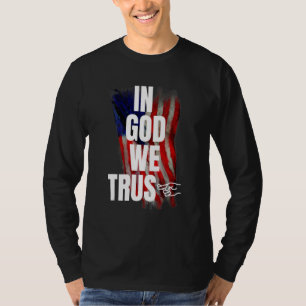auf Gott vertrauen wir nicht Texas-Schulflaggenrec T-Shirt