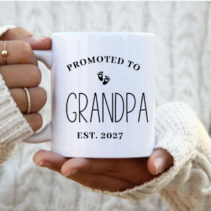Auf GrandPa Pregnancy Ankündigung Tasse befördert