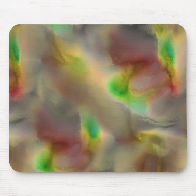 Auf grauen Farbtönen sehen Glas in Rot und Kalkgrü Mousepad (Vorne)