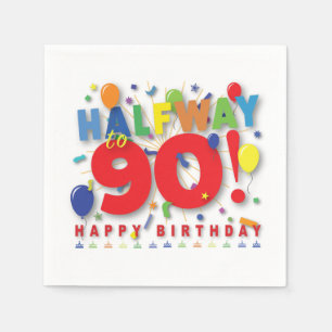 Auf halbem Weg bis 90! Serviette