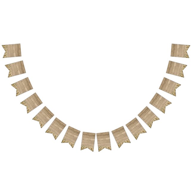 Auf Holz Rose Beige Wimpelkette (Alle)