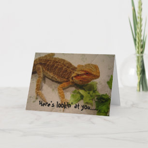 Auf Ihr Wohl, Bartagamen-Geburtstag Karte