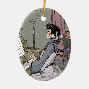 Auf ihrem Klavier Keramikornament