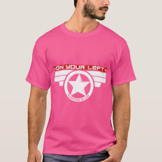 Auf Ihrem linken Laufclub-Hybrid-Inverted lustig f T-Shirt