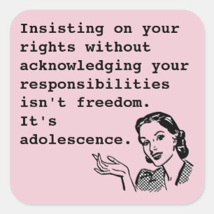 Auf Ihren Rechten zu bestehen... Quadratischer Aufkleber