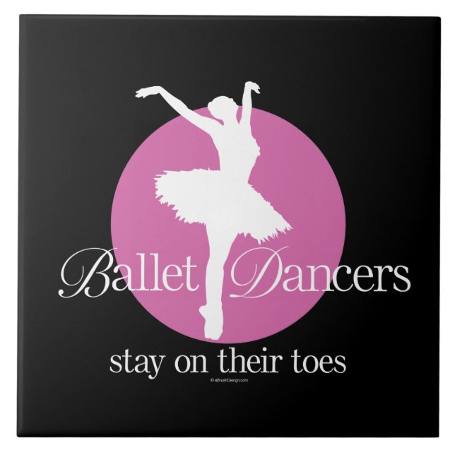 Auf ihren Zehen (Ballett) Fliese (Vorderseite)
