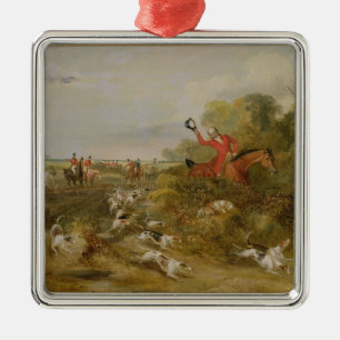 Auf Jagdhunden mit einer Kappe bedecken, der Hall Ornament Aus Metall