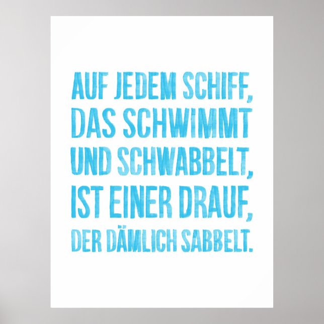Auf jedem Schiff Poster (Vorne)