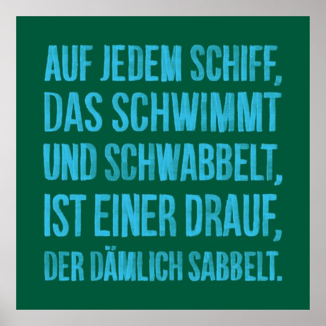 Auf jedem Schiff Poster (Vorne)
