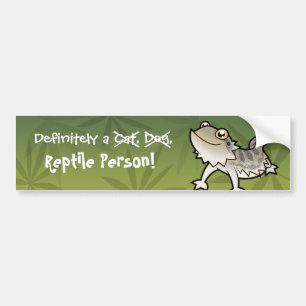 Auf jeden Fall ein Reptilien-Mensch (Bartagame) Autoaufkleber