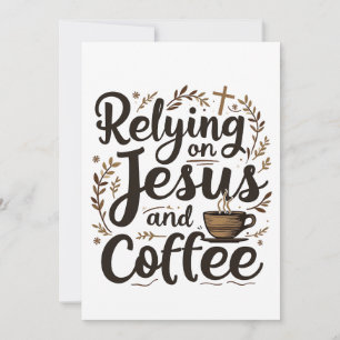 Auf Jesus und Kaffee setzen Kaffeeliebhaber  Einladung