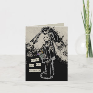 Auf keinen Fall auf Wiedersehen sinibunny sagen Karte