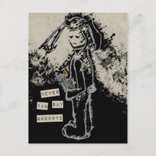 Auf keinen Fall auf Wiedersehen sinibunny sagen Postkarte