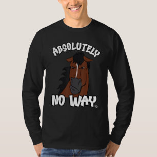 Auf keinen Fall gruselige Bucht Pferd mit blass T-Shirt