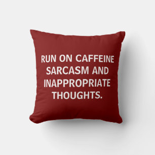 Auf Koffein Sarcasmus Lustige Zitate Sofa Kissen