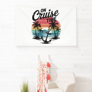 Auf Kreuzfahrt Kokosnusbaum Sommerferien Banner