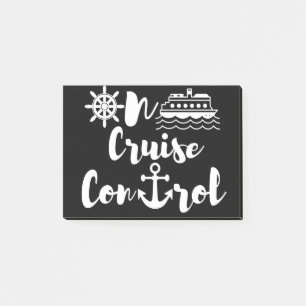 Auf Kreuzfahrtschifffahrt Kontrolle Post-it Klebezettel