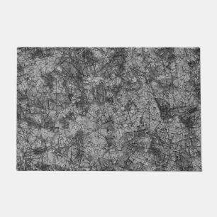 Auf leicht gepunktet grau und schwarz gehäutet fußmatte