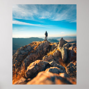 Auf majestätischen Herbstfelsen Poster