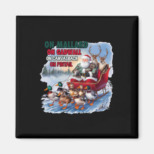 Auf Mallard auf Gadwall Weihnachtsfeierliche Jagd Magnet