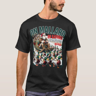 Auf Mallard auf Gadwall Weihnachtsfeierliche Jagd  T-Shirt