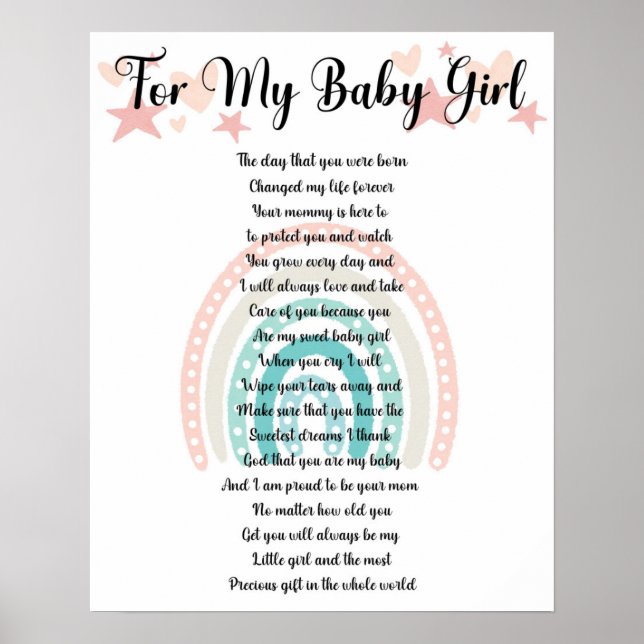 Auf mein Baby Girl-Kinderzimmer Poster (Vorne)