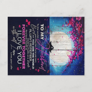 Auf mein Geburtstagsgeschenk   Brief an Ehemann Ankündigungspostkarte