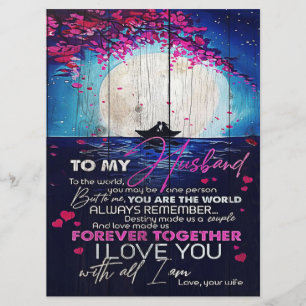 Auf mein Geburtstagsgeschenk   Brief an Ehemann Menükarte