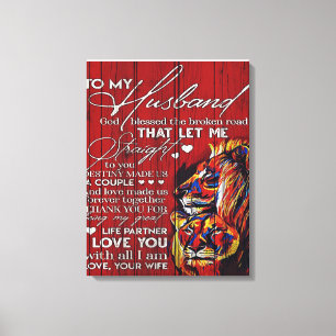 Auf mein Geschenk für den Ehemann, das Beste, was  Leinwanddruck