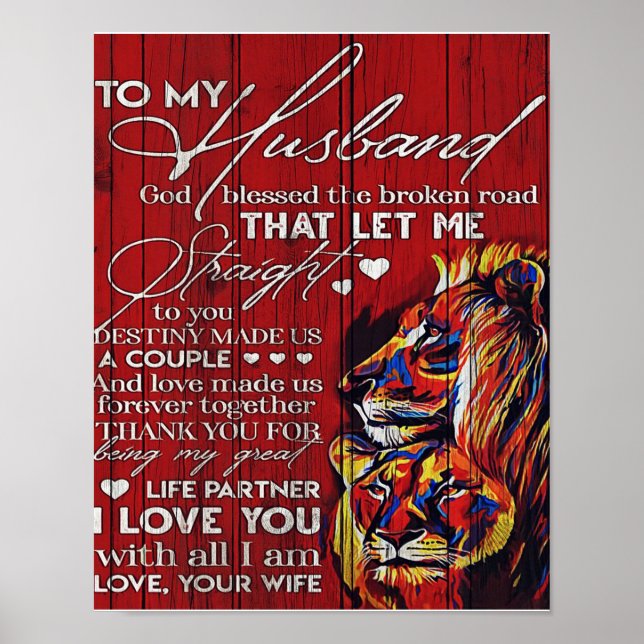 Auf mein Geschenk für den Ehemann, das Beste, was  Poster (Vorne)