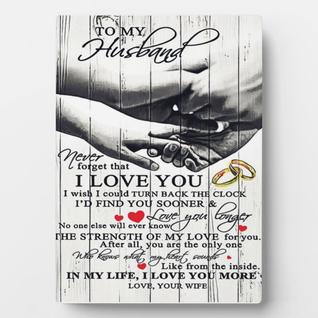 Auf mein Geschenk für den Ehemann, ein Weihnachtsg Fotoplatte (Vorderseite)