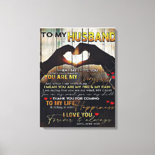 Auf mein Geschenk für den Ehemann Love Husband L Leinwanddruck
