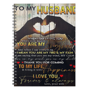 Auf mein Geschenk für den Ehemann Love Husband L Notizblock