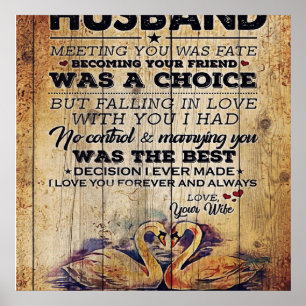 Auf mein Geschenk für den Ehemann Love Husband L Poster