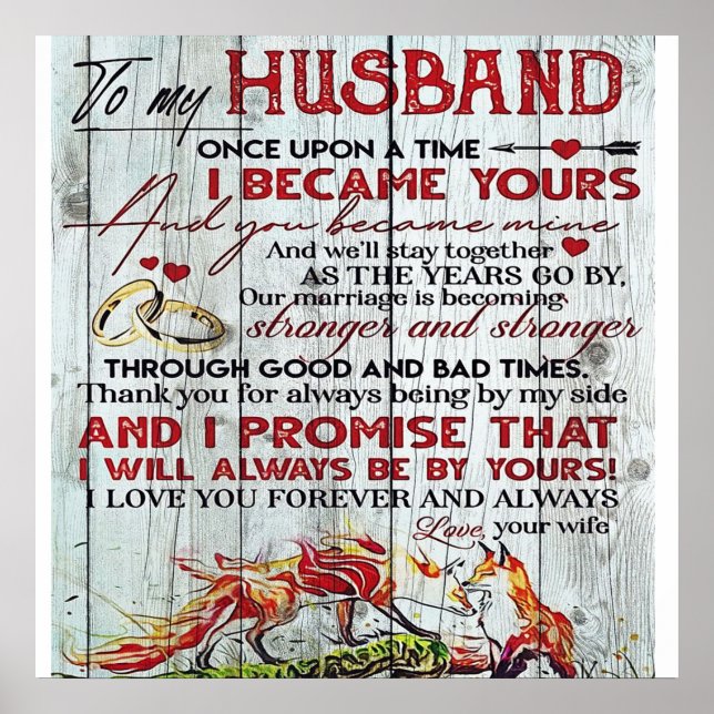 Auf mein Geschenk für den Ehemann | Schreiben an i Poster (Vorne)