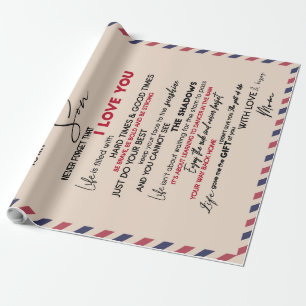 Auf mein Sohn Geschenk, Mama und Sohn, Liebe Brief Geschenkpapier