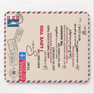 Auf mein Sohn Geschenk, Mama und Sohn, Liebe Brief Mousepad